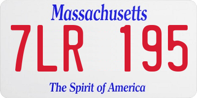 MA license plate 7LR195