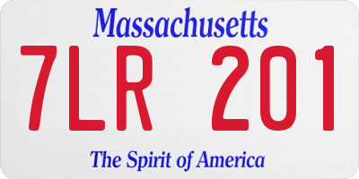 MA license plate 7LR201