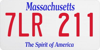 MA license plate 7LR211