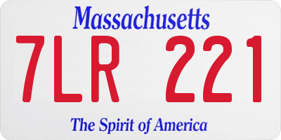 MA license plate 7LR221