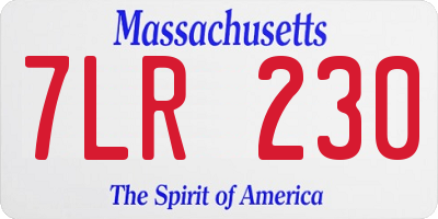 MA license plate 7LR230