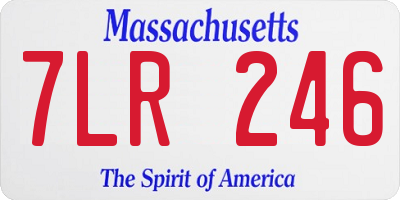 MA license plate 7LR246