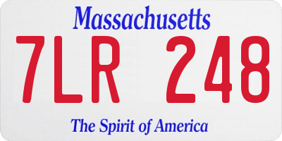 MA license plate 7LR248