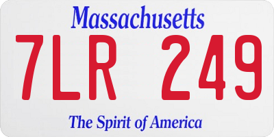 MA license plate 7LR249