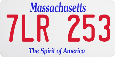 MA license plate 7LR253
