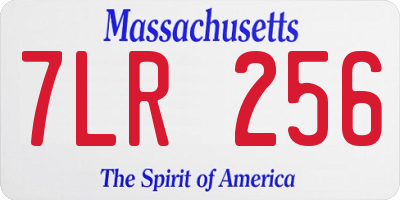 MA license plate 7LR256
