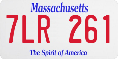 MA license plate 7LR261