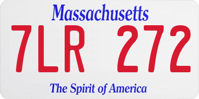 MA license plate 7LR272
