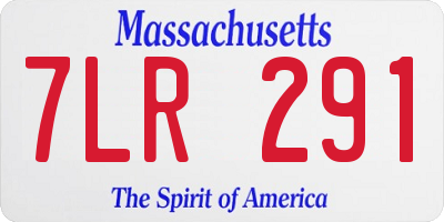 MA license plate 7LR291
