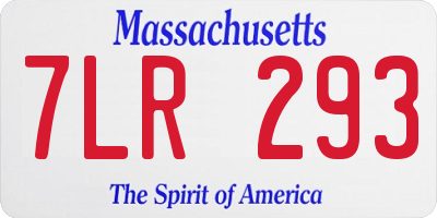 MA license plate 7LR293