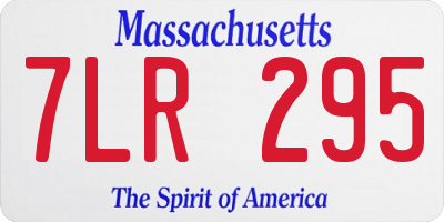 MA license plate 7LR295