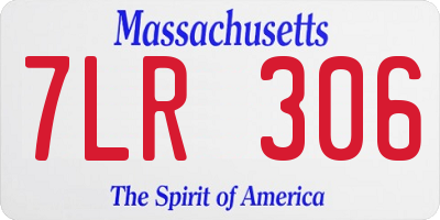 MA license plate 7LR306