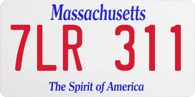MA license plate 7LR311