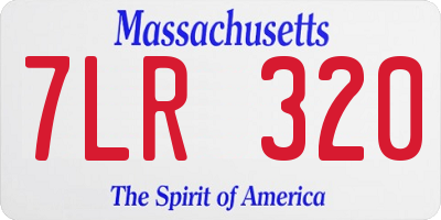 MA license plate 7LR320
