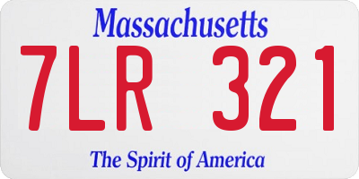 MA license plate 7LR321