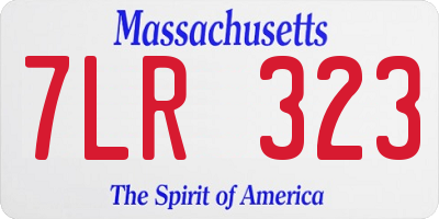 MA license plate 7LR323