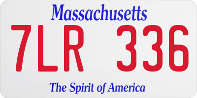 MA license plate 7LR336