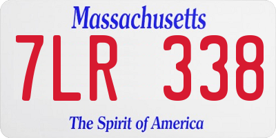 MA license plate 7LR338