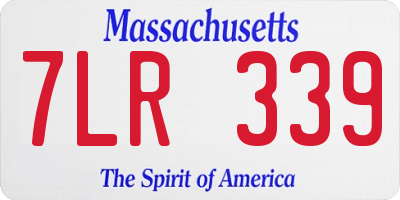 MA license plate 7LR339