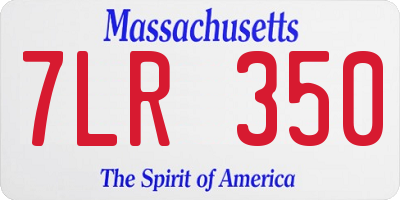 MA license plate 7LR350