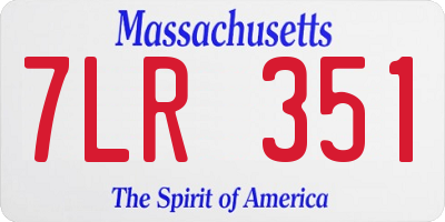 MA license plate 7LR351