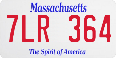 MA license plate 7LR364