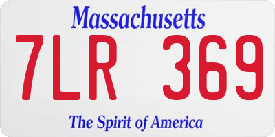 MA license plate 7LR369