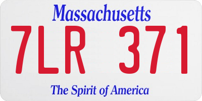 MA license plate 7LR371