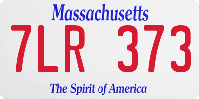 MA license plate 7LR373