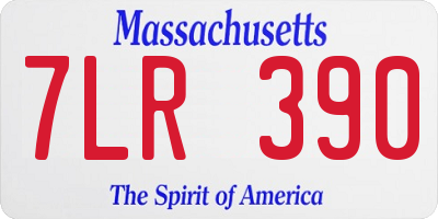 MA license plate 7LR390