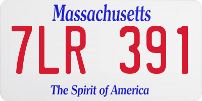 MA license plate 7LR391