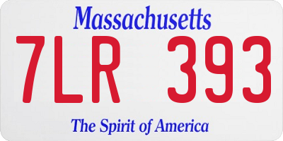 MA license plate 7LR393