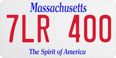 MA license plate 7LR400