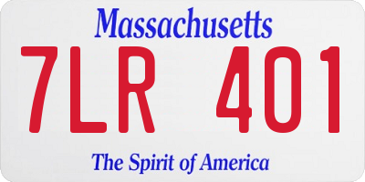 MA license plate 7LR401