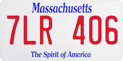 MA license plate 7LR406