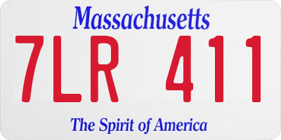 MA license plate 7LR411