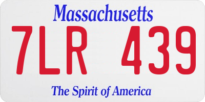 MA license plate 7LR439