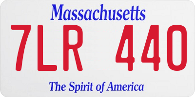 MA license plate 7LR440