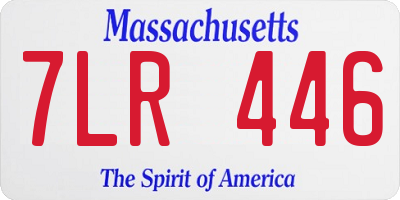 MA license plate 7LR446