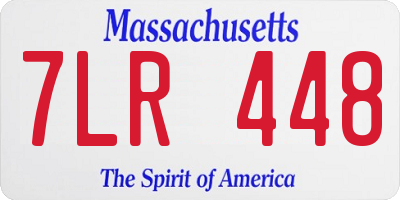 MA license plate 7LR448