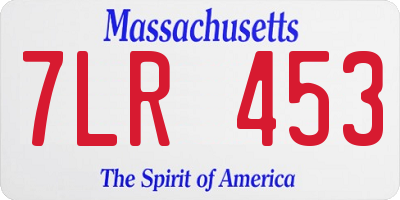 MA license plate 7LR453