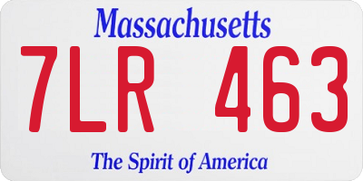 MA license plate 7LR463