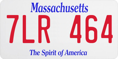 MA license plate 7LR464