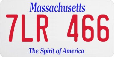MA license plate 7LR466