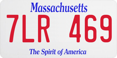 MA license plate 7LR469