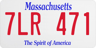 MA license plate 7LR471