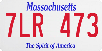 MA license plate 7LR473