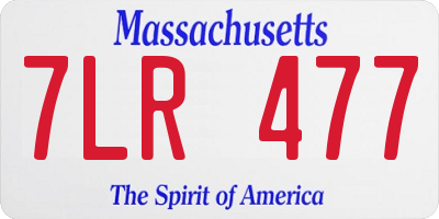 MA license plate 7LR477