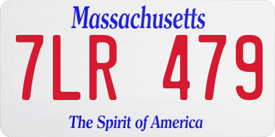 MA license plate 7LR479