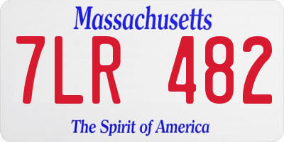 MA license plate 7LR482